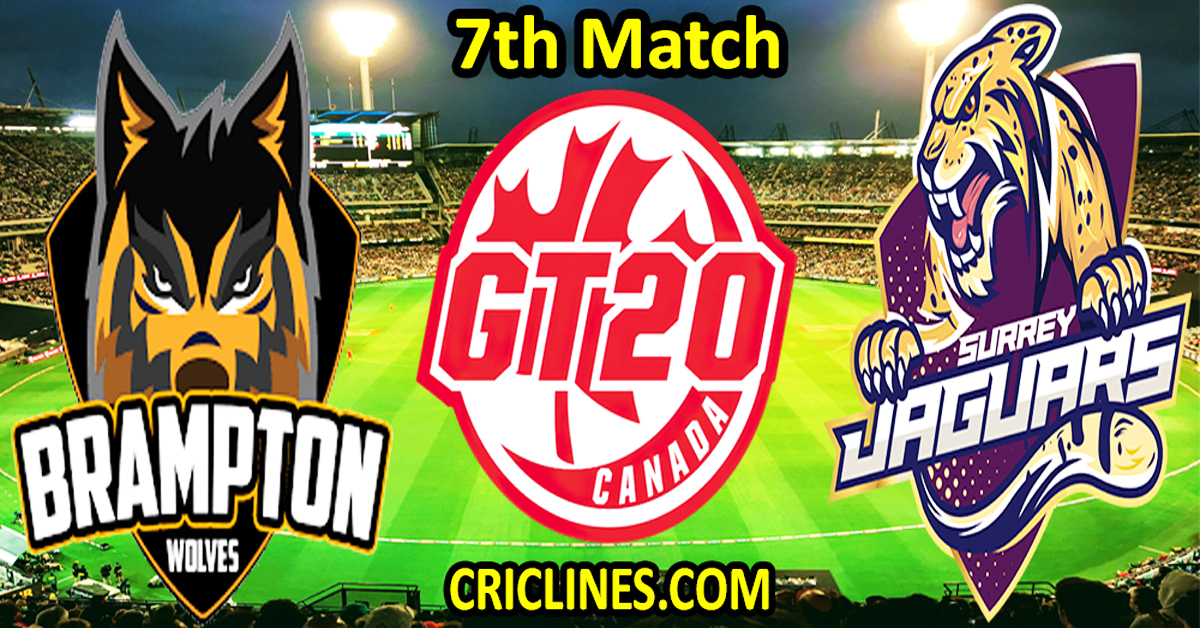 Today's Match Prediction-Brampton Wolves vs Surrey Jaguars-Dream11-GT20-2023-7th Match-Who Will Win
