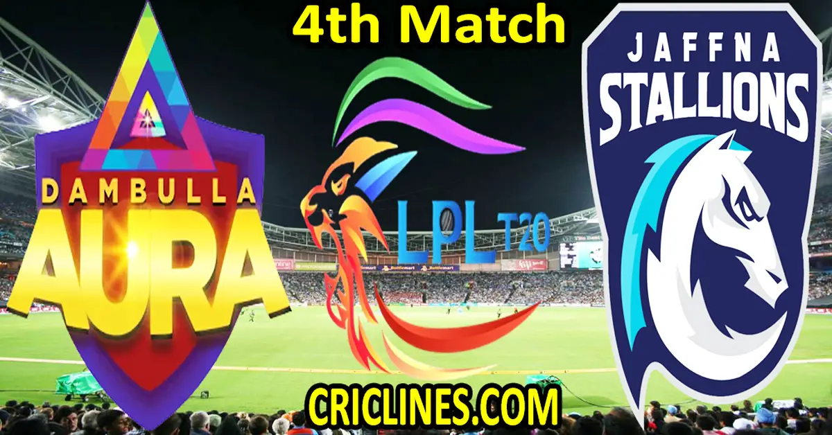 Today Match Prediction-Dambulla Aura vs Jaffna Kings-Dream11-LPL T20 2023-4th Match-Who Will Win