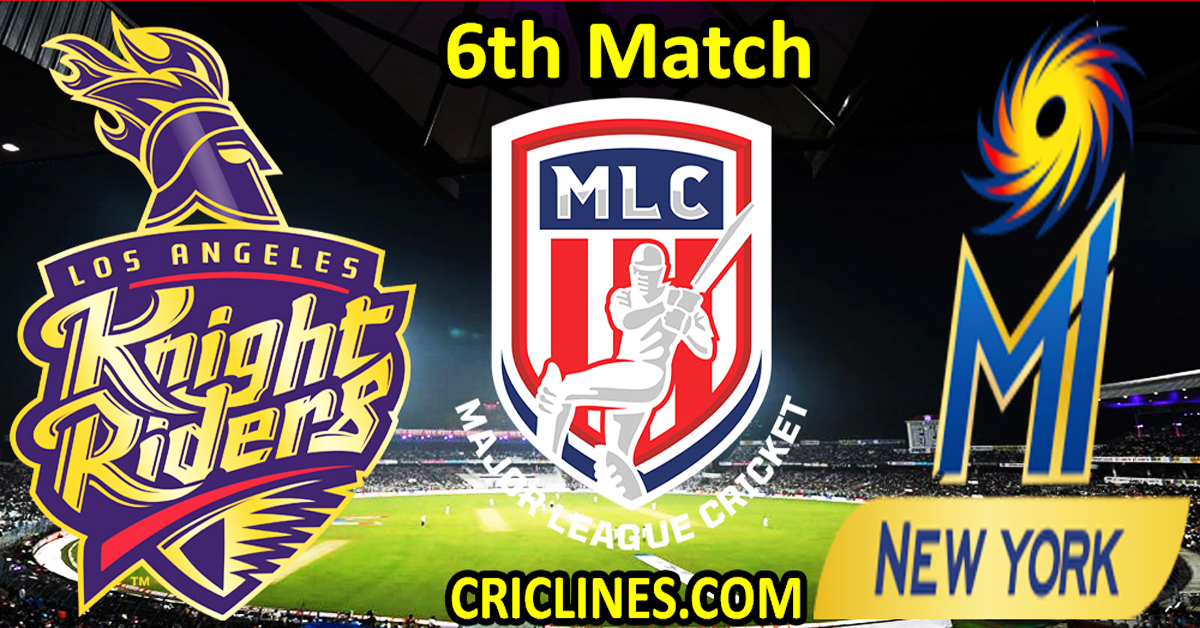 Today Match Prediction-Los Angeles Knight Riders vs MI New York-MLC T20 2023-6th Match-Who Will Win