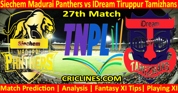 Today Match Prediction-SMP vs ITT-TNPL T20 2023-27th Match-Who Will Win