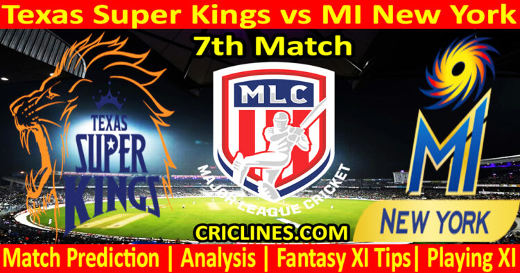 Today Match Prediction-TSK vs MINY-MLC T20 2023-7th Match-Who Will Win