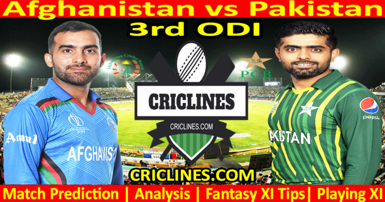 Today Match Prediction-AFG vs PAK-3rd ODI-2023-Dream11-Who Will Win
