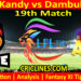 Today Match Prediction-BLK vs DBA-Dream11-LPL T20 2023-19th Match-Who Will Win