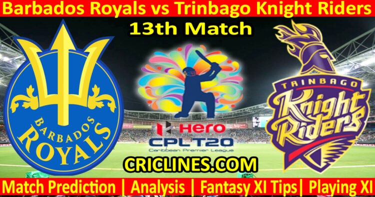 Today Match Prediction-BRS vs TKR-CPL T20 2023-13th Match-Who Will Win