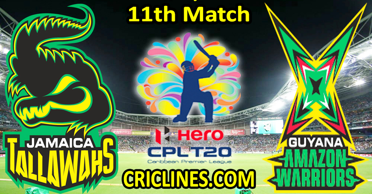 Today Match Prediction-Jamaica Tallawahs vs Guyana Amazon Warriors-CPL T20 2023-11th Match-Who Will Win
