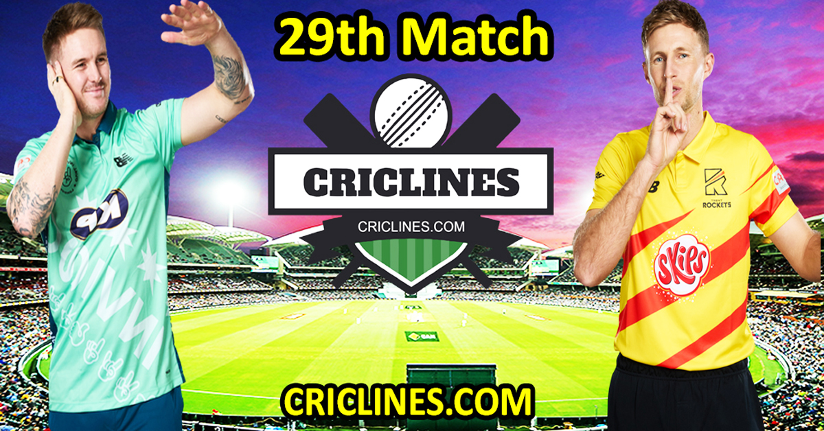 Today Match Prediction-Oval Invincibles vs Trent Rockets-The Hundred League-2023-29th Match-Who Will Win