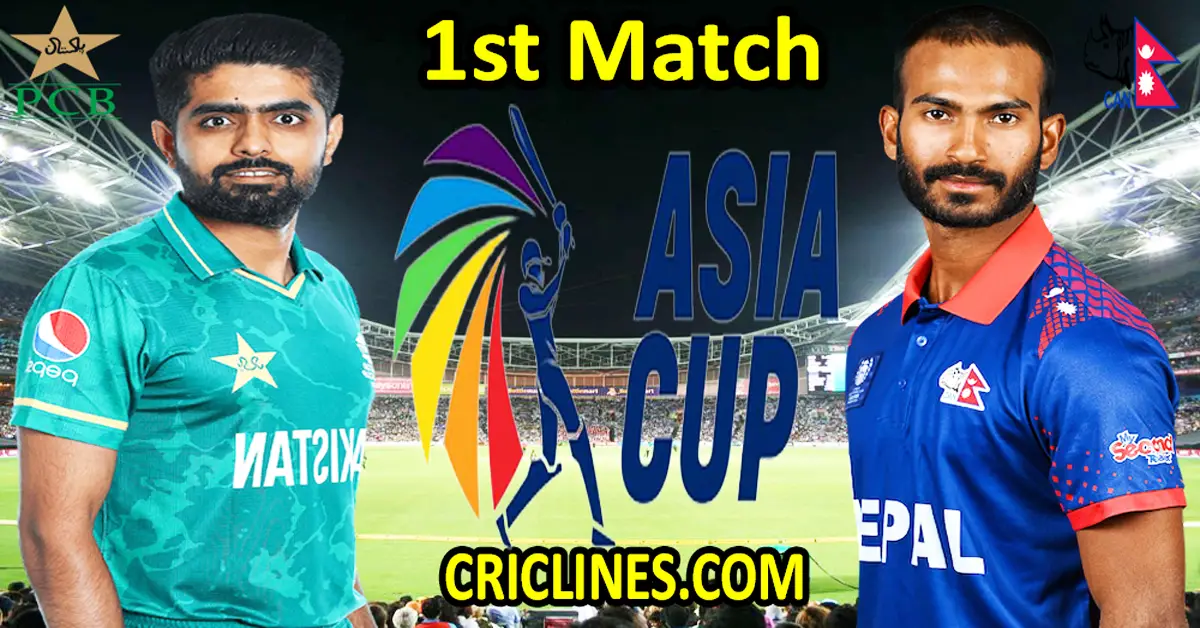 Today Match Prediction-Pakistan vs Nepal-Asia Cup 2023-1st Match-Who Will Win