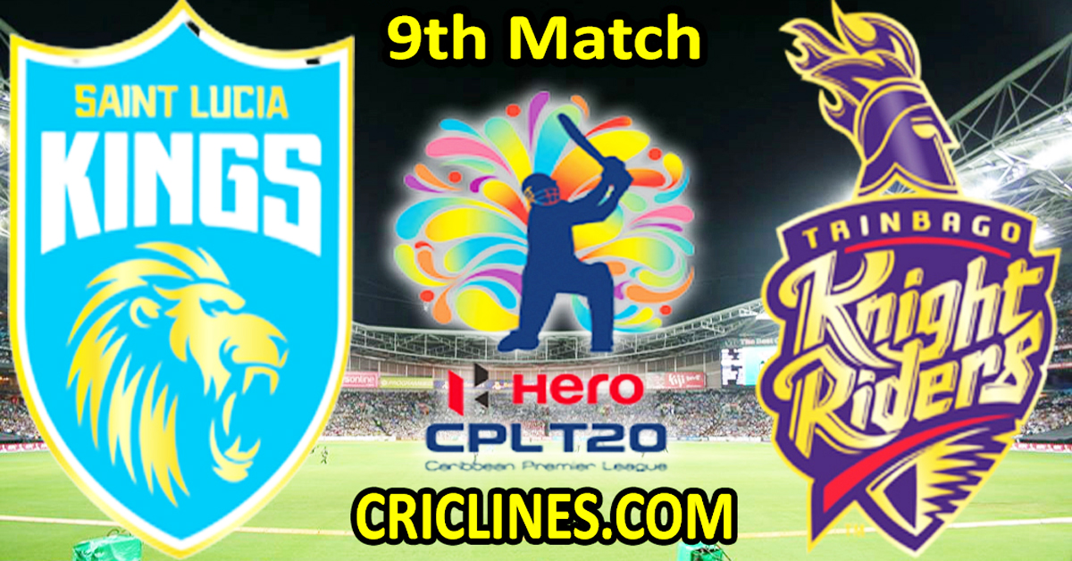 Today Match Prediction-Saint Lucia Kings vs Trinbago Knight Riders-CPL T20 2023-9th Match-Who Will Win