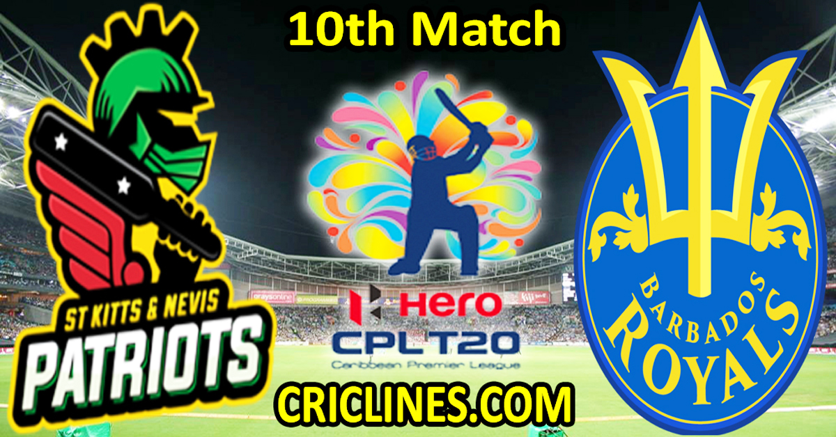 Today Match Prediction-St Kitts and Nevis Patriots vs Barbados Royals-CPL T20 2023-10th Match-Who Will Win