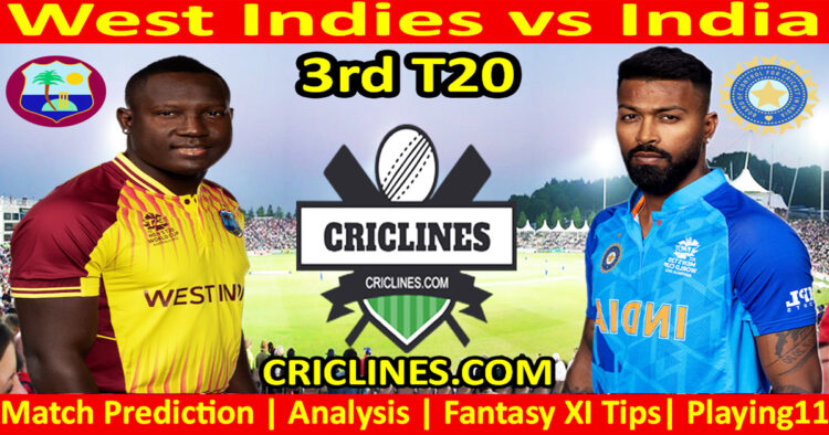 Today Match Prediction-WI vs IND-Dream11-3rd T20 2023-Who Will Win