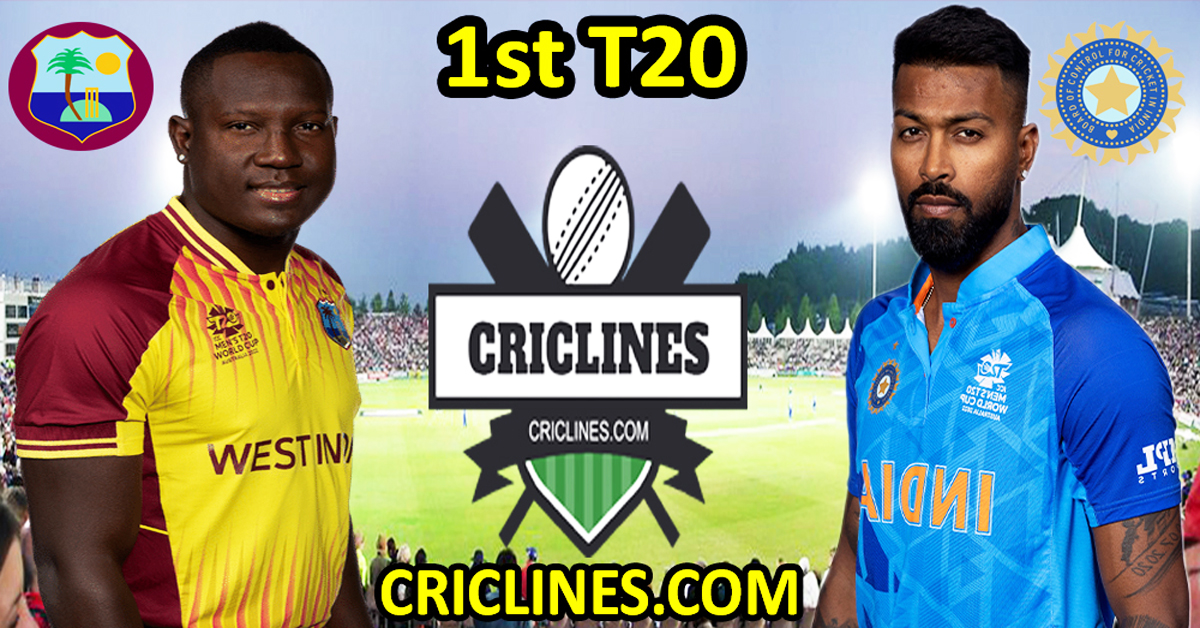 Today Match Prediction-West Indies vs India-Dream11-1st T20 2023-Who Will Win
