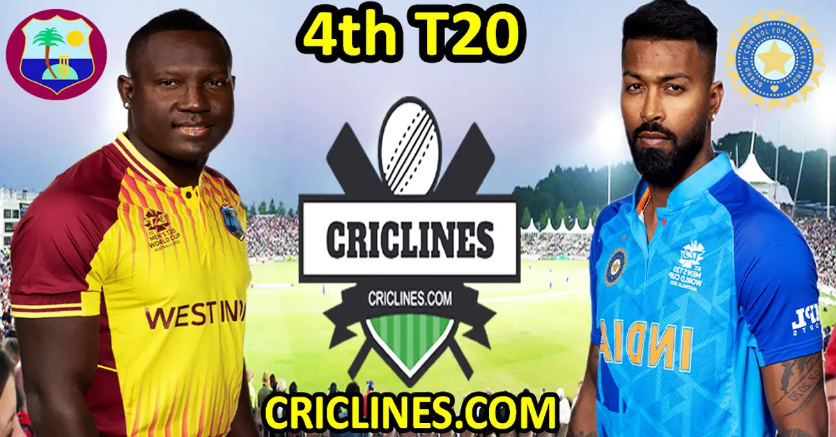 Today Match Prediction-West Indies vs India-Dream11-4th T20 2023-Who Will Win