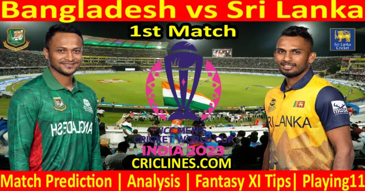 Today Match Prediction-BAN vs SL-ODI Cricket World Cup Warm up 2023-1st Match-Who Will Win