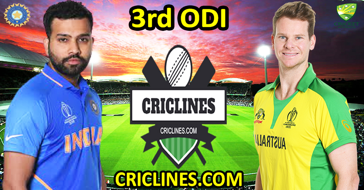 Today Match Prediction-India vs Australia-Dream11-3rd ODI 2023-Who Will Win