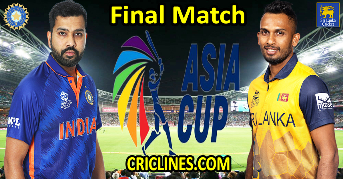 Today Match Prediction-India vs Sri Lanka-Asia Cup 2023-Final Match-Who Will Win