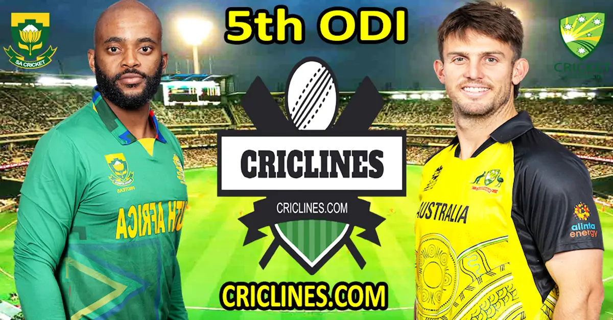 Today Match Prediction-South Africa vs Australia-Dream11-5th ODI Match-2023-Who Will Win