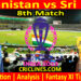 Today Match Prediction-AFG vs SL-ODI Cricket World Cup Warm up 2023-8th Match-Who Will Win