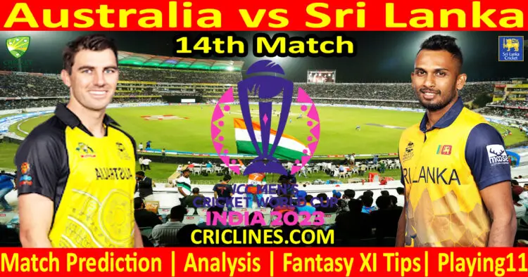 Today Match Prediction-AUS vs SL-ODI Cricket World Cup 2023-14th Match-Who Will Win