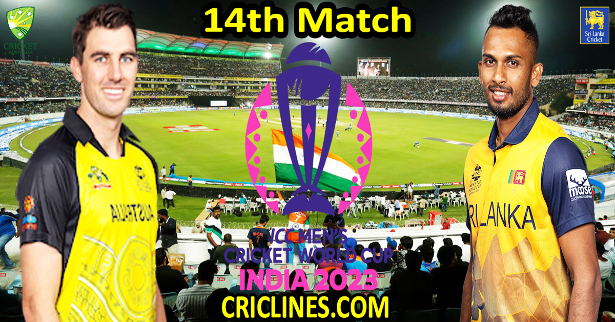 Today Match Prediction-Australia vs Sri Lanka-ODI Cricket World Cup 2023-14th Match-Who Will Win