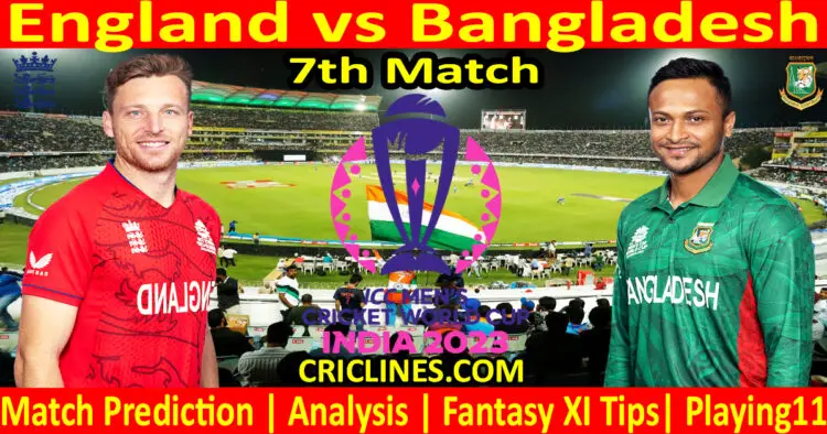 Today Match Prediction-ENG vs BAN-ODI Cricket World Cup 2023-7th Match-Who Will Win