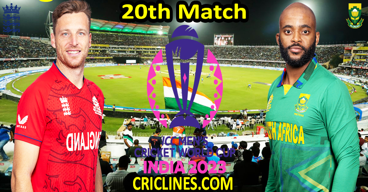 Today Match Prediction-ENG vs SA-ODI Cricket World Cup 2023-20th Match-Who Will Win