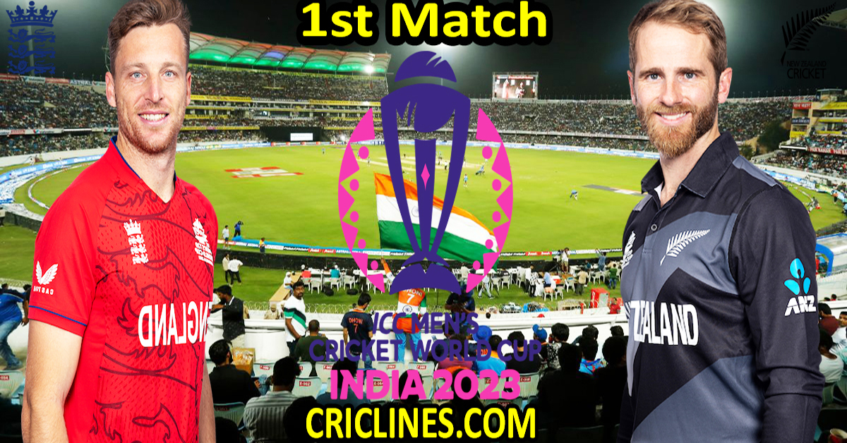 Today Match Prediction-England vs New Zealand-ODI Cricket World Cup 2023-1st Match-Who Will Win