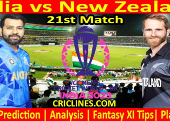 Today Match Prediction-India vs New Zealand-ODI Cricket World Cup 2023-21st Match-Who Will Win