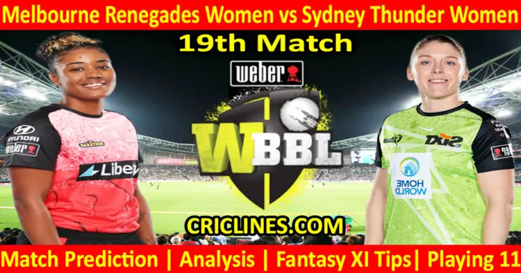 Today Match Prediction-MLRW vs SYTW-WBBL T20 2023-19th Match-Who Will Win