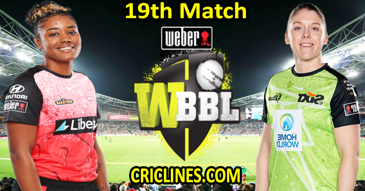 Today Match Prediction-Melbourne Renegades Women vs Sydney Thunder Women-WBBL T20 2023-19th Match-Who Will Win