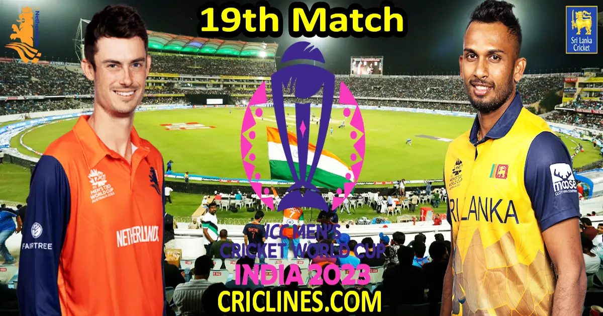Today Match Prediction-NED vs SL-ODI Cricket World Cup 2023-19th Match-Who Will Win