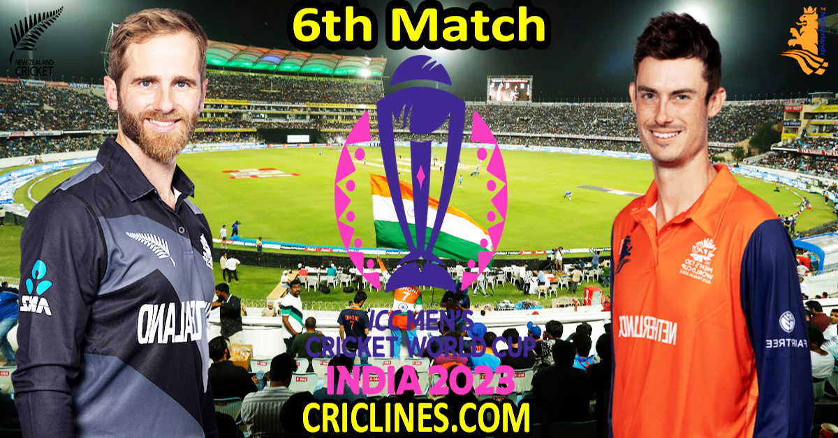 Today Match Prediction-New Zealand vs Netherlands-ODI Cricket World Cup 2023-6th Match-Who Will Win