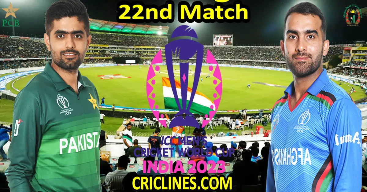 Today Match Prediction-PAK vs AFG-ODI Cricket World Cup 2023-22nd Match-Who Will Win
