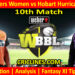 Today Match Prediction-PRSW vs HBHW-WBBL T20 2023-10th Match-Who Will Win