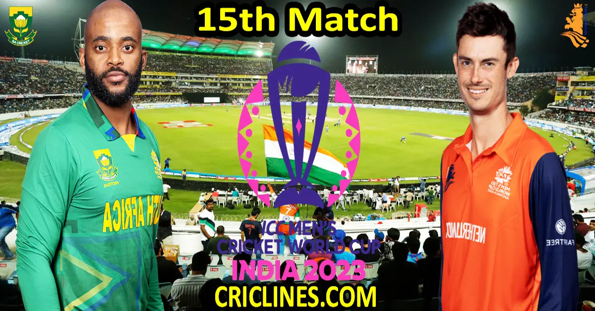 Today Match Prediction-South Africa vs Netherlands-ODI Cricket World Cup 2023-15th Match-Who Will Win