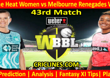 Today Match Prediction-BBHW vs MLRW-WBBL T20 2023-43rd Match-Who Will Win