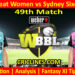 Today Match Prediction-BBHW vs SYSW-WBBL T20 2023-49th Match-Who Will Win