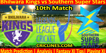 Today Match Prediction-Bhilwara Kings vs Southern Super Stars-Dream11-Legend League 2023-LLC T20-10th Match-Who Will Win