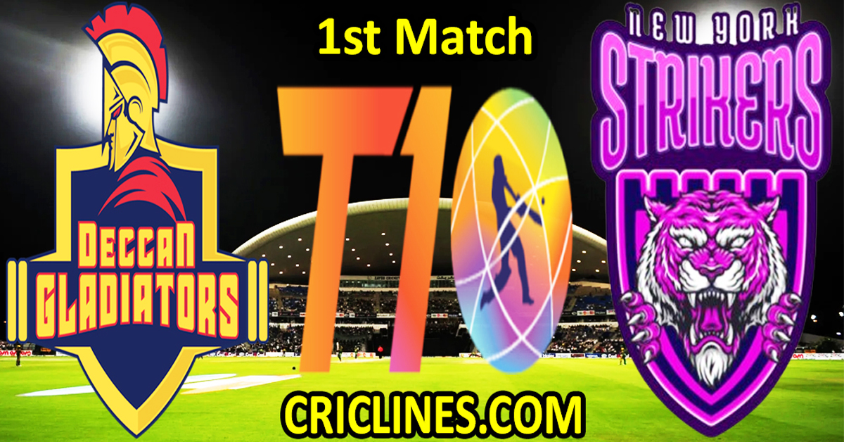 Today Match Prediction-Deccan Gladiators vs New York Strikers-Dream11-Abu Dhabi T10 League-2023-1st Match-Who Will Win