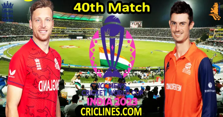 Today Match Prediction-ENG vs NET-ODI Cricket World Cup 2023-40th Match-Who Will Win