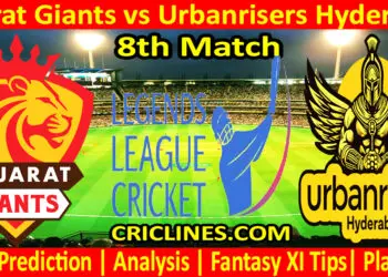 Today Match Prediction-Gujarat Giants vs Urbanrisers Hyderabad-Dream11-Legend League 2023-LLC T20-8th Match-Who Will Win