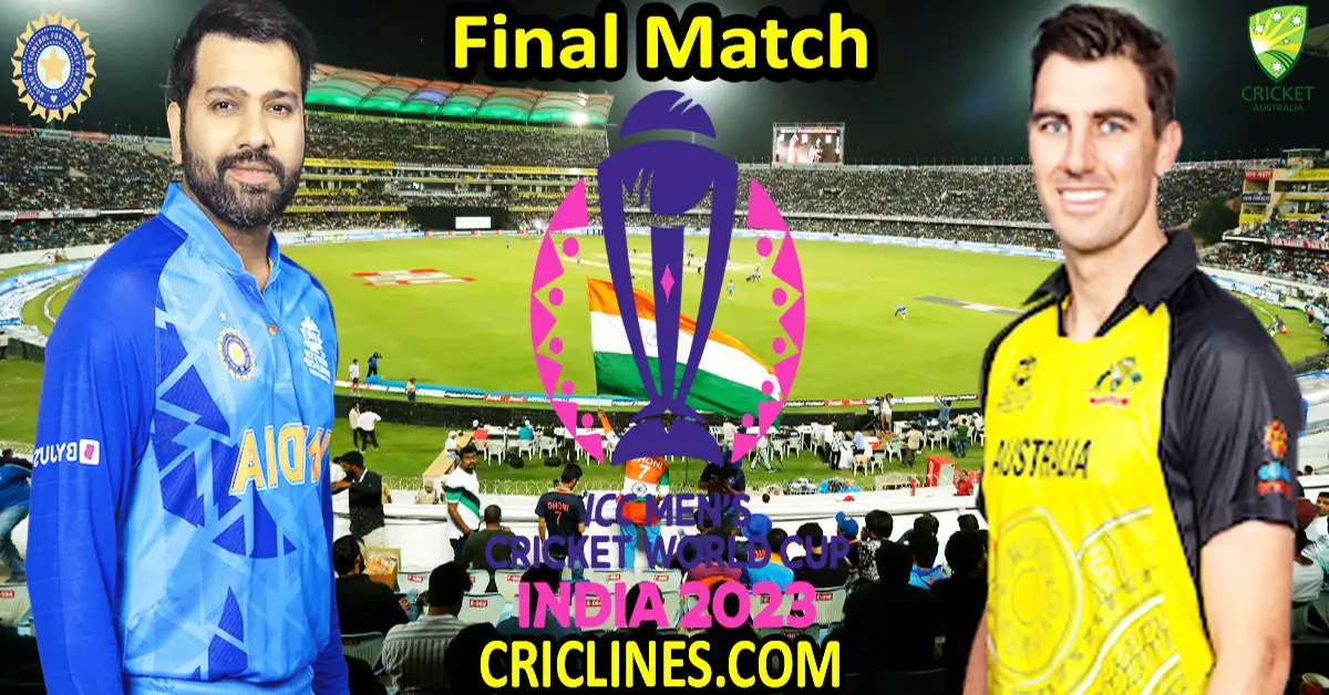 Today Match Prediction-IND vs AUS-ODI Cricket World Cup 2023-Final Match-Who Will Win