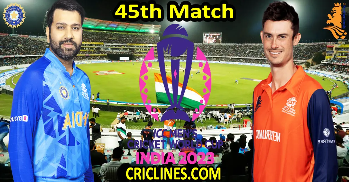 Today Match Prediction-IND vs NET-ODI Cricket World Cup 2023-45th Match-Who Will Win