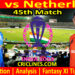 Today Match Prediction-India vs Netherlands-ODI Cricket World Cup 2023-45th Match-Who Will Win