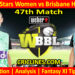 Today Match Prediction-MLSW vs BBHW-WBBL T20 2023-47th Match-Who Will Win