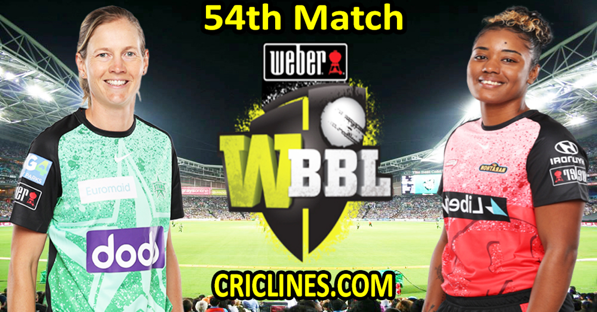 Today Match Prediction-Melbourne Stars Women vs Melbourne Renegades Women-WBBL T20 2023-54th Match-Who Will Win