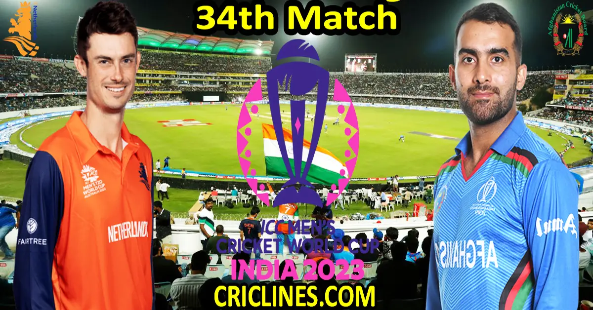 Today Match Prediction-NET vs AFG-ODI Cricket World Cup 2023-34th Match-Who Will Win