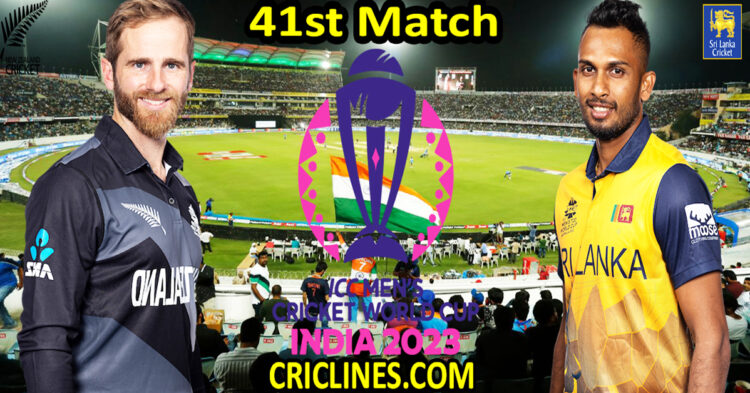 Today Match Prediction-NZ vs SL-ODI Cricket World Cup 2023-41st Match-Who Will Win