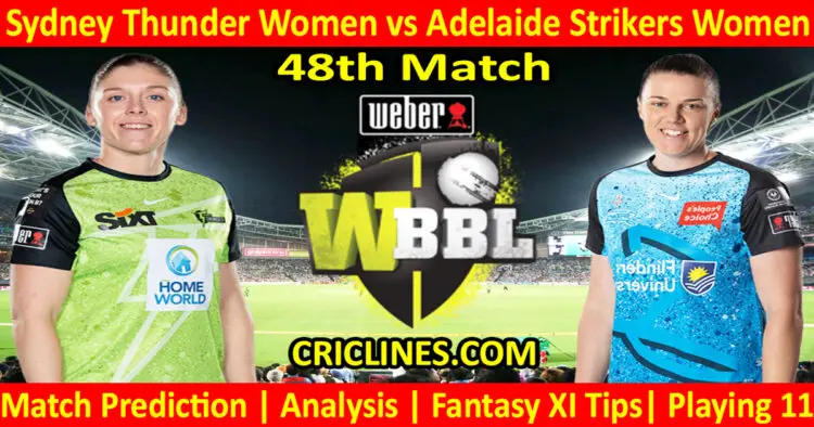 Today Match Prediction-SYTW vs ADSW-WBBL T20 2023-48th Match-Who Will Win