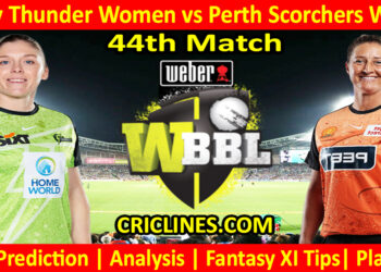 Today Match Prediction-SYTW vs PRSW-WBBL T20 2023-44th Match-Who Will Win