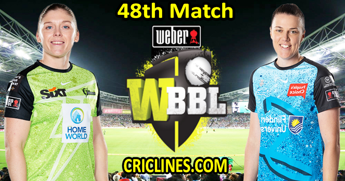 Today Match Prediction-Sydney Thunder Women vs Adelaide Strikers Women-WBBL T20 2023-48th Match-Who Will Win